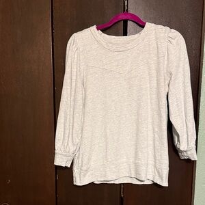 Loft Heather Gray Long Sleeve Top